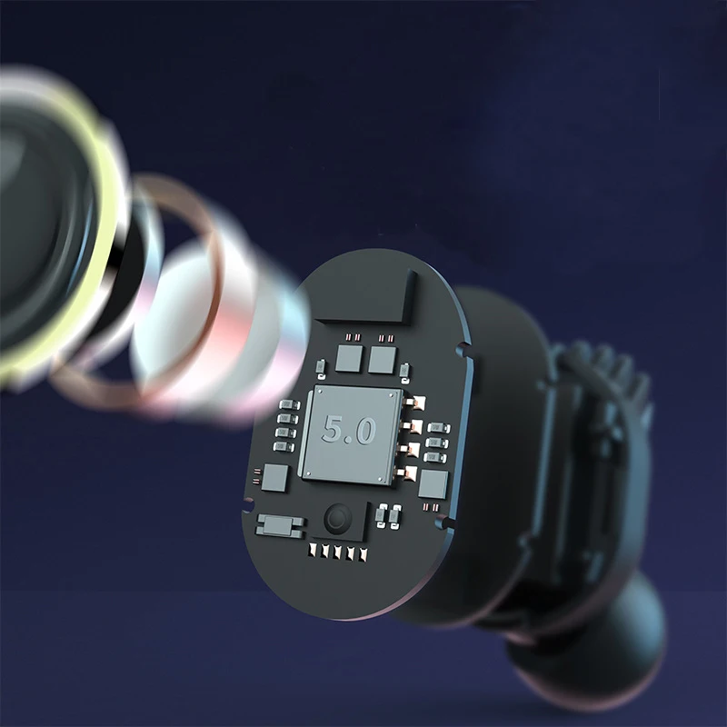 

FOOVDO TWS Wireless Bluetooth Earphone Waterproof Business Headset Binaural HD Call Earbuds Noise Reduction for Mobile Phone