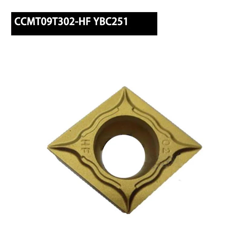 

CCMT CCMT09T302 EF HF YBG202 YBG205 YBC251 YBC252 For CNC Machine Turning Tools CCMT Carbide Turning Inserts Lathe Cutter