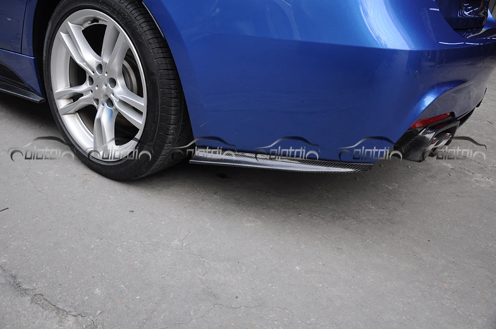 Углеродные волокна задний бампер нижние разветвители губы фартуки для BMW F30 F31 M Tech