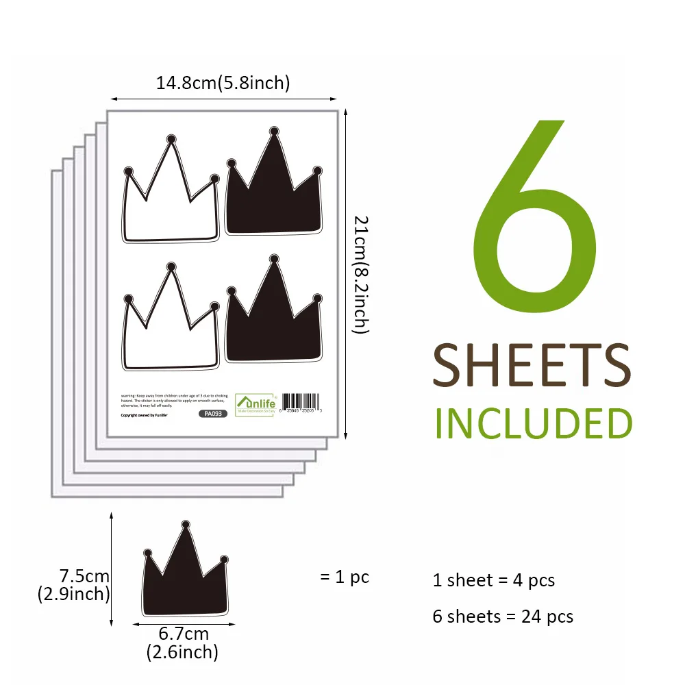 Детская Настенная Наклейка с рисунком короны для детской комнаты спальни Декор