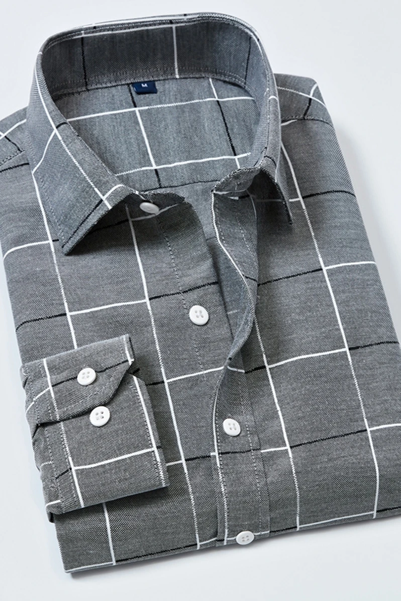 

Plaid shirts men business dress long sleeve shirt Slim Chemise Homme Office dress shirts men's blouse Male New button up shirt