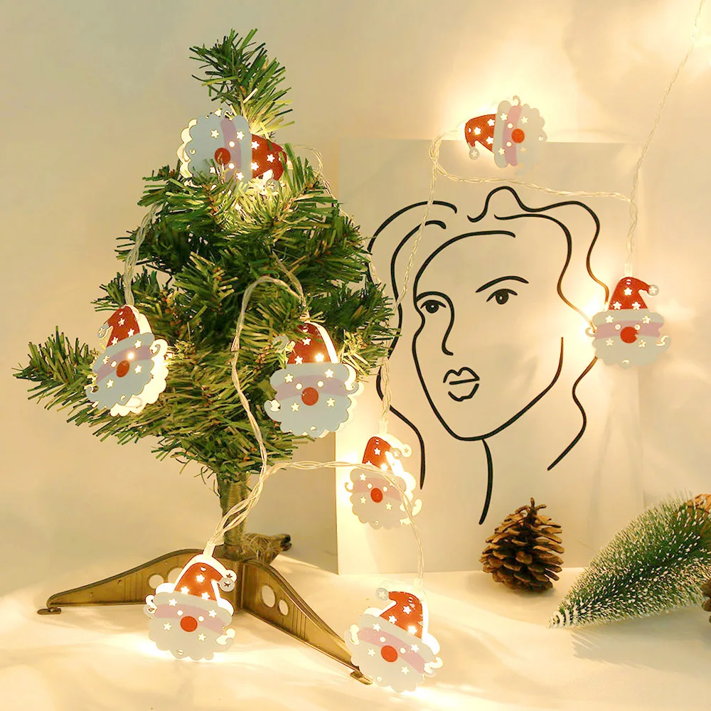 Рождественская елка подвесное украшение 10 светодиодных гирлянд альпака Санта