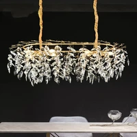 nordic luxury gold crystal chandelier for living room hanging lamps hotel hall indoor decor bedroom chandeliers ceiling crystal