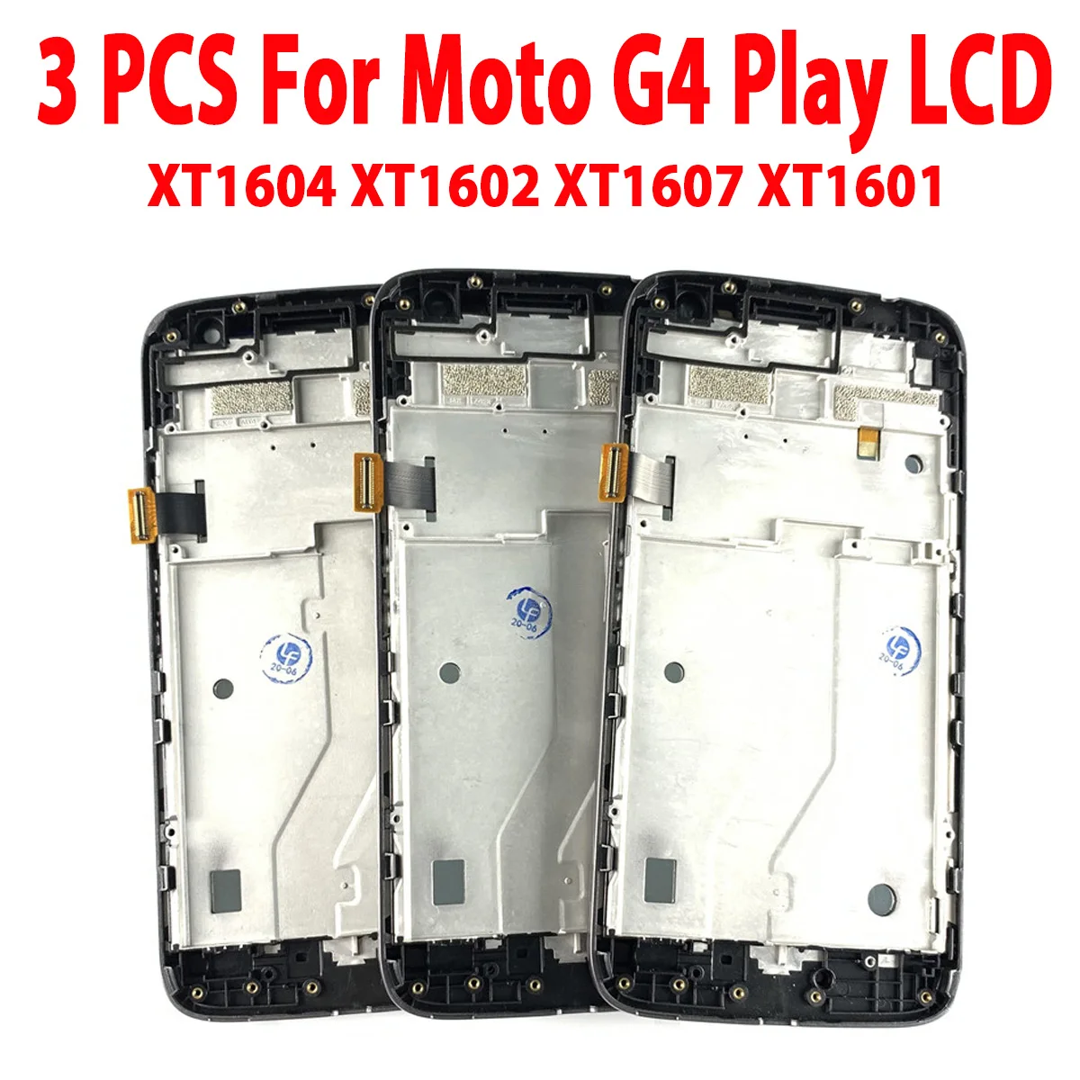 3 штуки/лот для Motorola MOTO G4 Play сборка сенсорного экрана с ЖК-дисплеем и цифровым преобразователем LCD + рамка Xt1601 Xt1602 XT1603