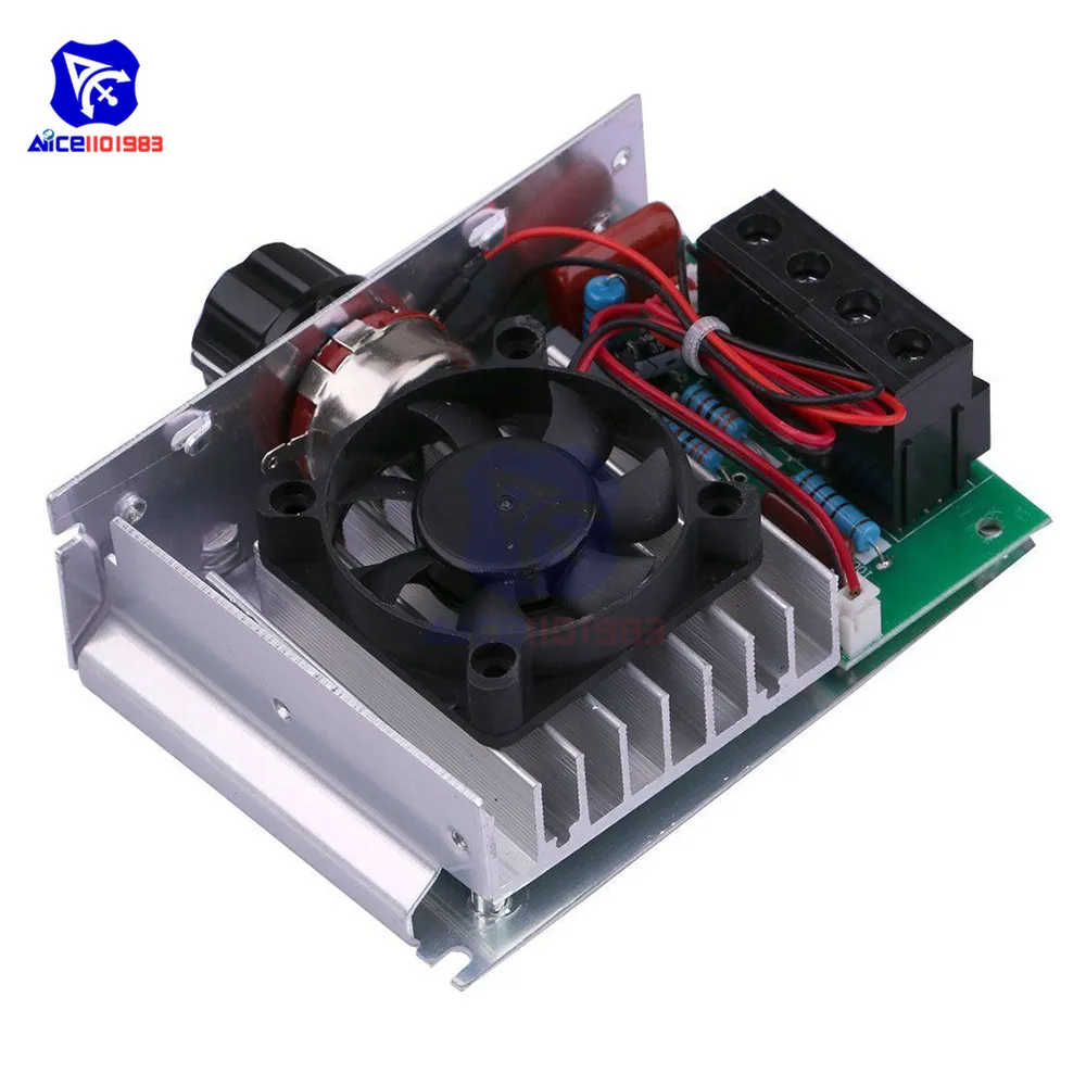 Diymore 10000 Вт AC 110-220 В SCR управление двигателем электронный регулятор регулируемый потенциометр регулировка скорости, алюминиевый корпус