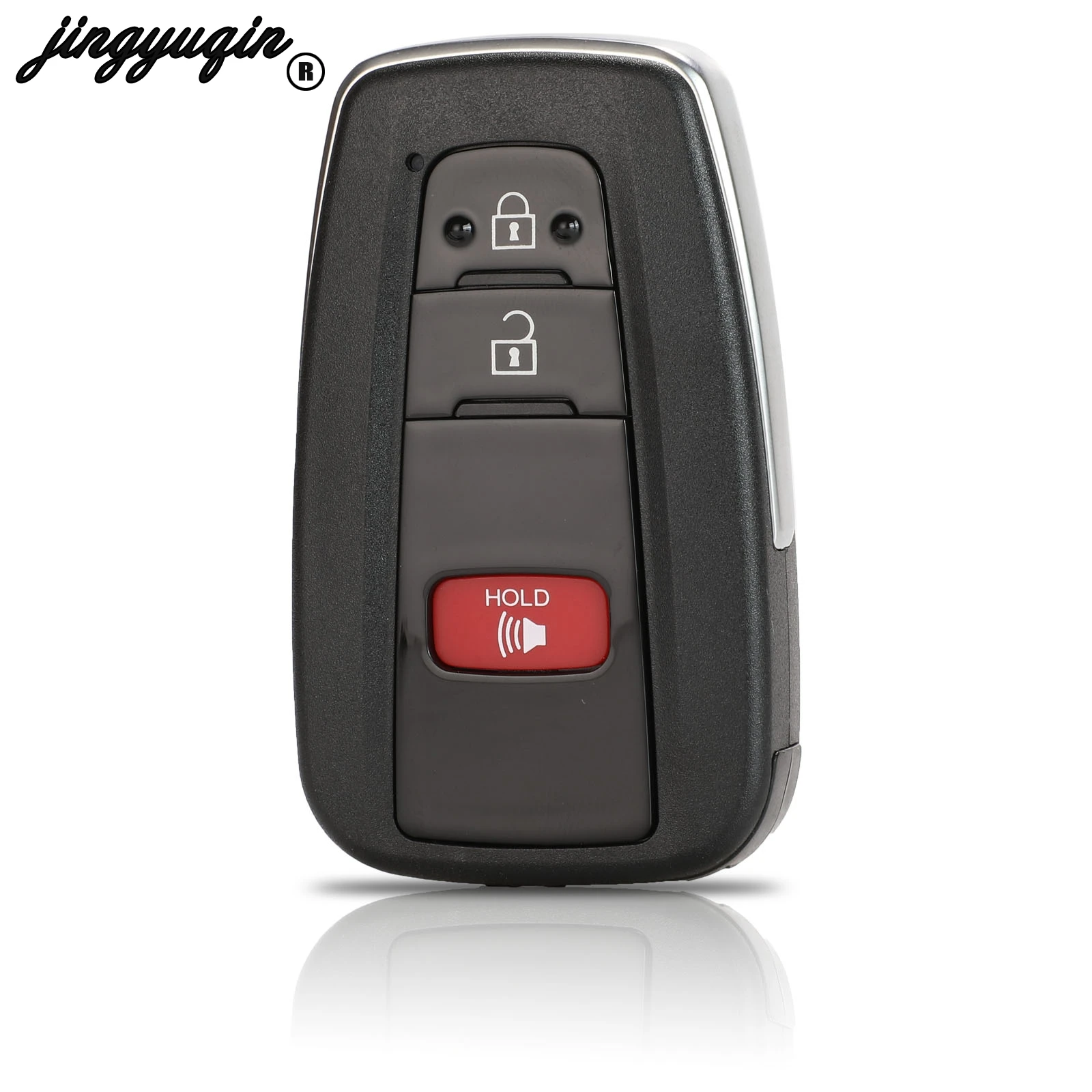 Jingyuqin 2 + 1 кнопки смарт чехол для ключей подходит Toyota Camry RAV4 Corolla C HR 2019 ключа