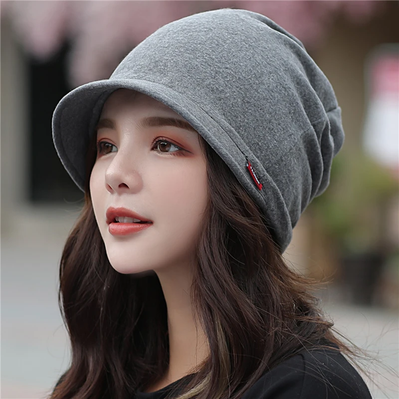 

New Knitted Hat Women's Autumn And Winter Haed Cap Fashion Solid Color Outdoor Windproof Keep Warm Thicken Knitted Hats