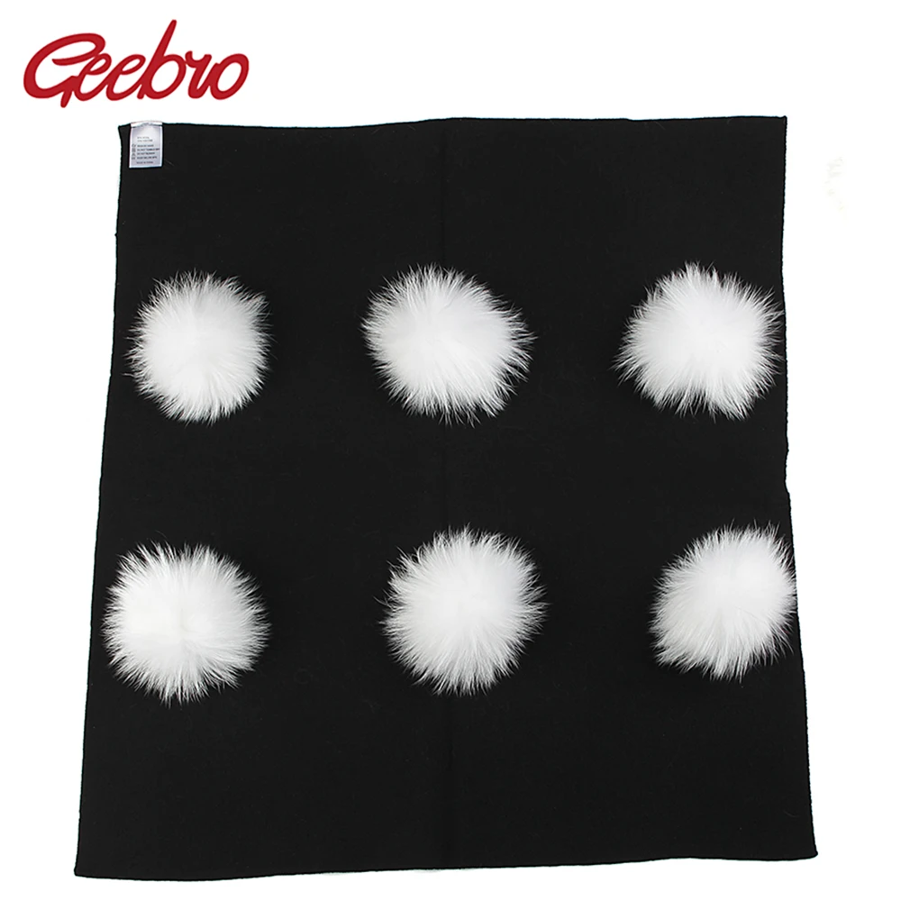 

Geebro Newborn Wool Warm Soft New Swaddling Blanket Baby Solid Color Travel Sleeping Bedding Swaddles Wrap With Real Fur Pompom
