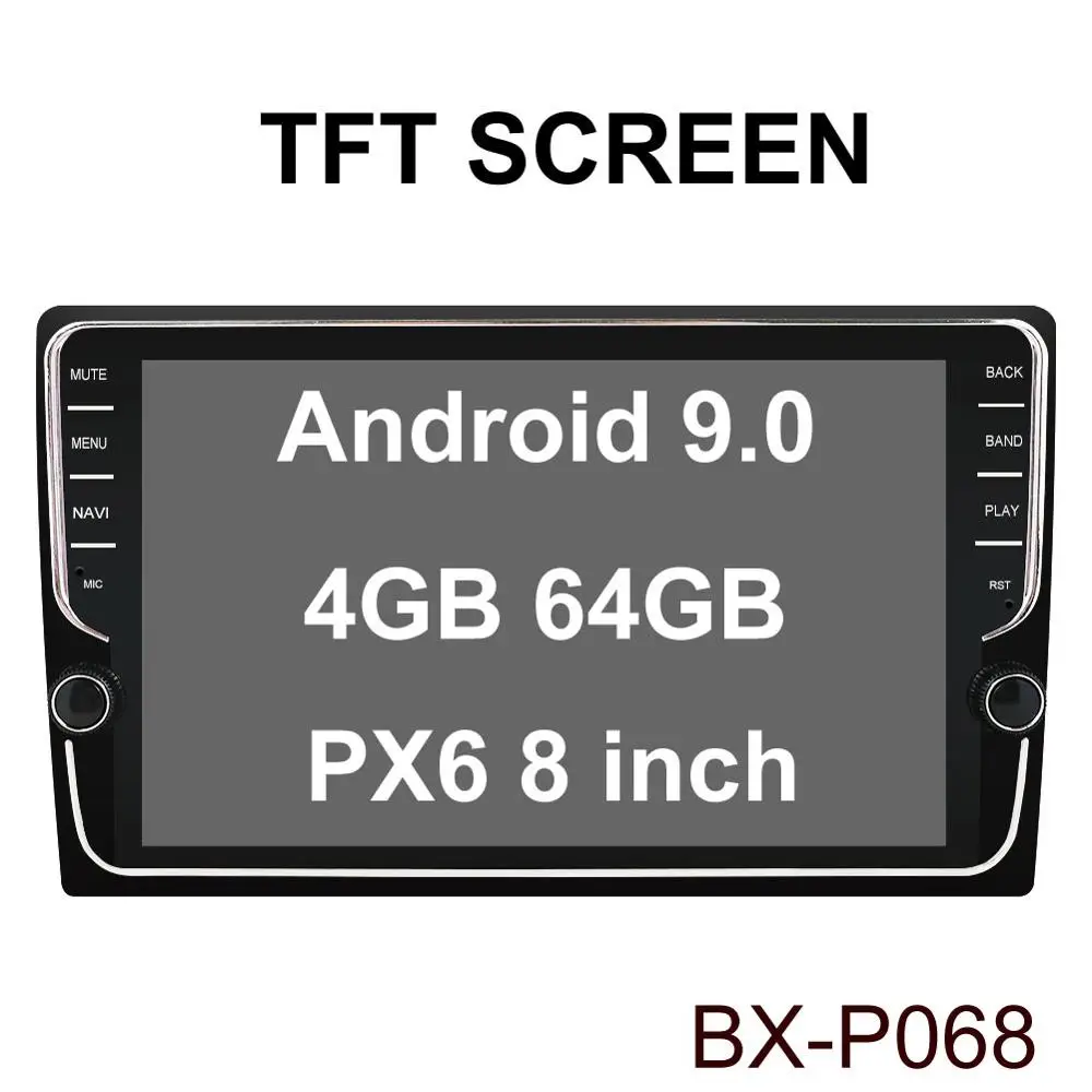 P068 8 inch TFT Bosion Android 9,0 Автомагнитола для " 10,1" Универсальный Автомобильный dvd-плеер gps navi автомобильные аксессуары Авторадио ips экран 4 Гб+ 64 ГБ - Цвет: P068 8 inch TFT