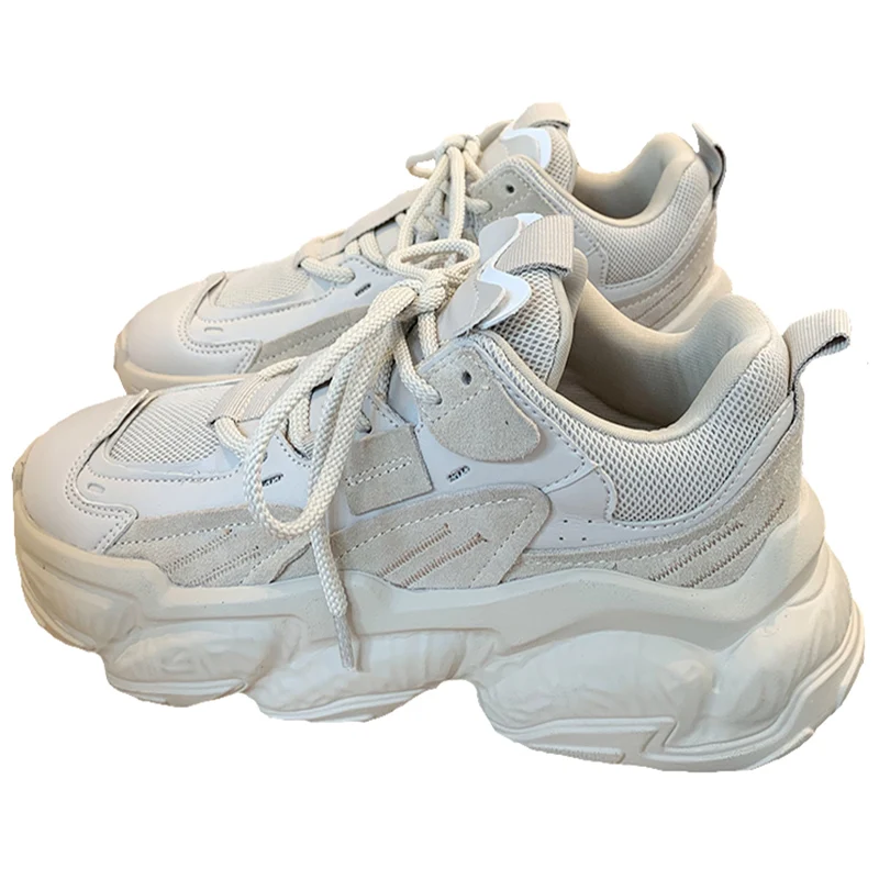 

2020 Women Sneakers White Casual Platform Sneakers Summer Mesh Running Walking Shoes Trainers Women Sport Shoes Vulcanize Shoes