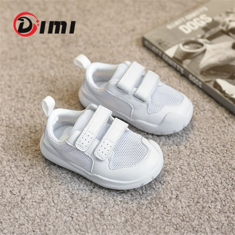 

DIMI Summer Baby Shoes Infant Toddler Shoes Fashion Soft Comfortable Breathable Mesh 0-3 Year White Child Baby Sneakers T21106