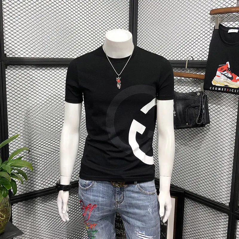 

Short Sleeve T-shirt Men's Summer Leisure Slim Fit Body 2021 New Spring and Autumn High Quality Men's Top Summer Men's