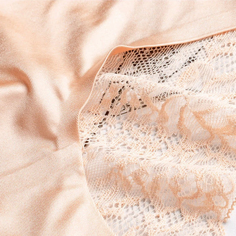 

3 Pcs Women's Panties Lingerie Mid Waitst Soft Girl Cotton Briefs Female Seamless Lace Underwear Sexy Panties Pink Plus Size