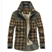 2021 explosive new brand mens winter plaid jackets thick cotton warm long sleeved coats clothing europeam american jacket men