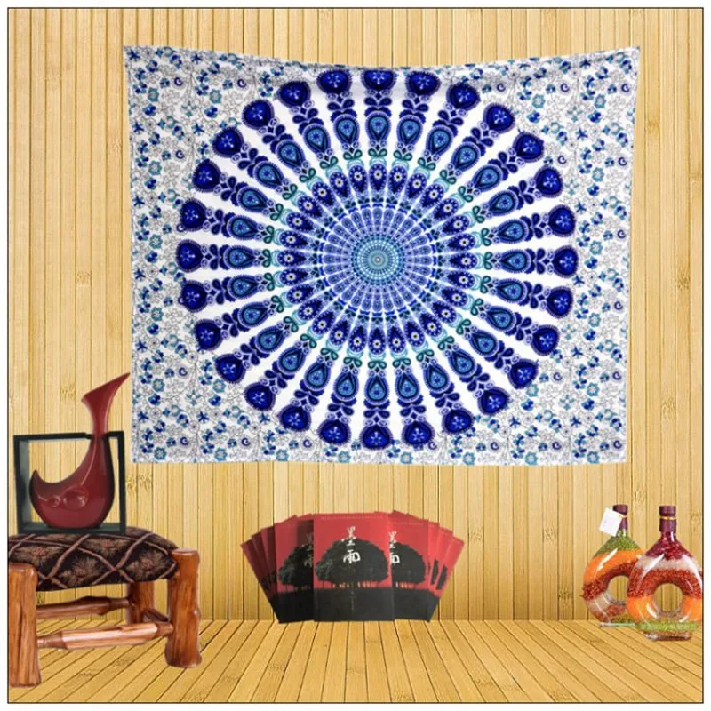 LeRadore гобелен в стиле бохо настенные вешалки мягкая льняная Мандала настенная