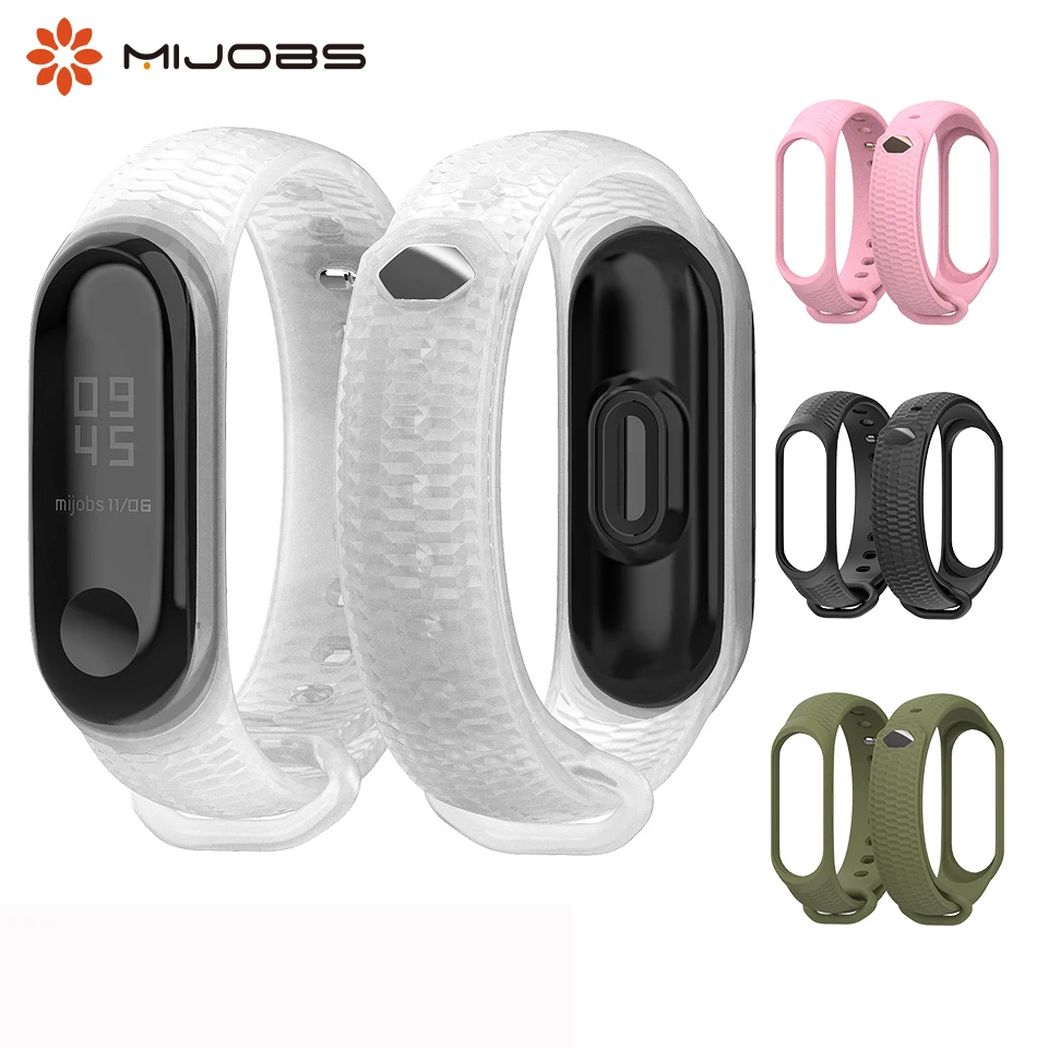 Силиконовый ремешок для Mi Band 4 Xiaomi mi 3 браслет Miband браслета Band3 аксессуары смарт