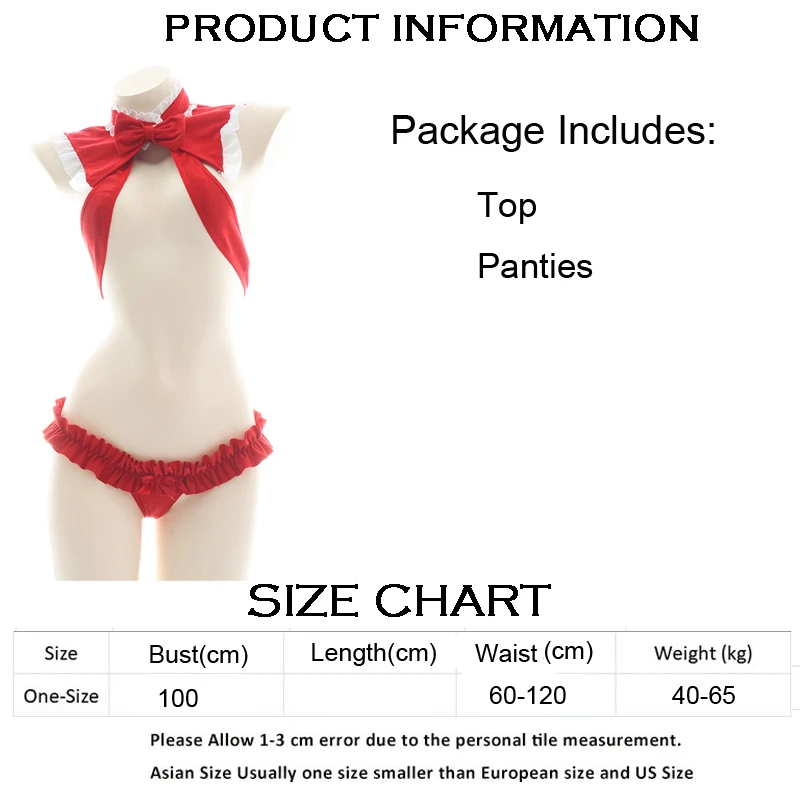 Женский красный купальник-бикини с кисточками и бантом