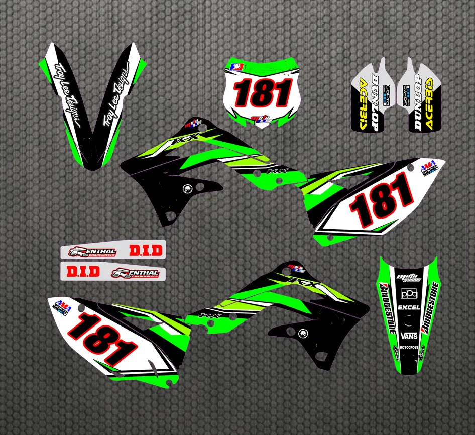 Наклейки для мотокросса KXF 450 3M наклейки графические наборы Kawasaki KXF450 KX450F 2012 2013 2014