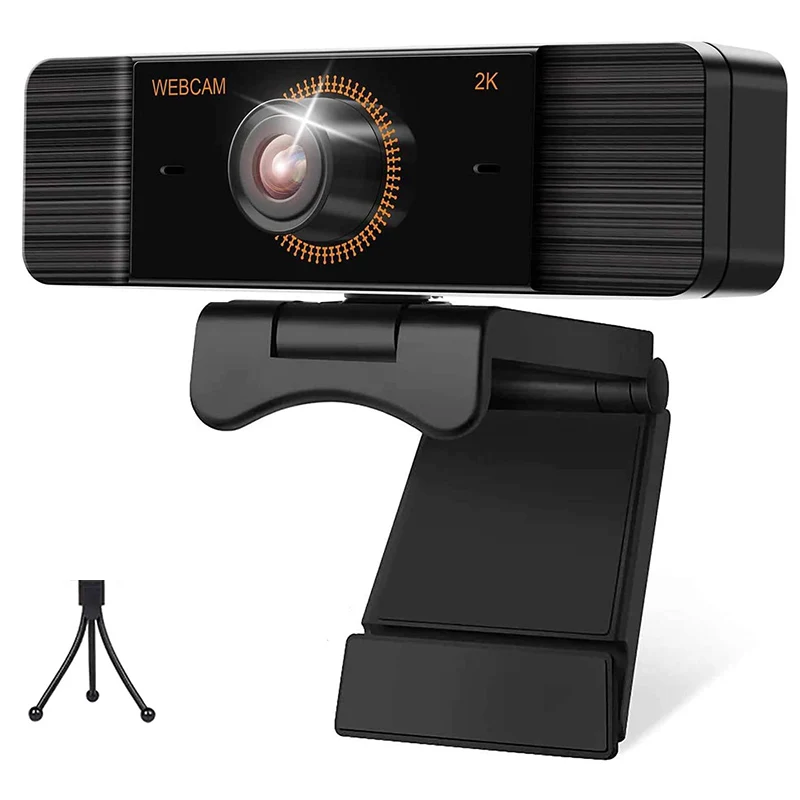 

Webcam with Microphone 30FPS Full HD 2K 1440P Webcam with Privacy Cover and Tripod Wide Angle Video Camera