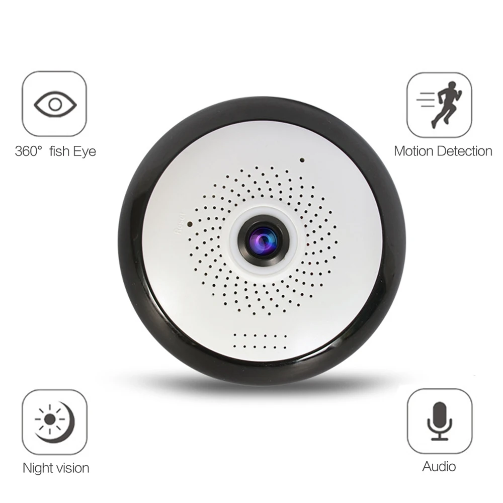 360 ° панорамная WiFi камера Внутренняя безопасность жилища ip-камера 960P hd-камера IR