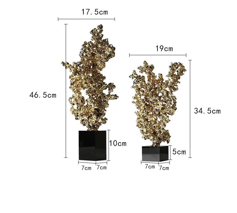 Металлическая черная мраморная статуя украшения ручной работы рождественские