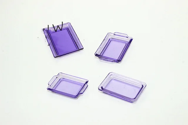 purple 1:12 кукольный домик Миниатюрный Мини поднос тарелка кукла кухонные аксессуары Игрушка для леса животных Семья коллекционный подарок - Цвет: purple