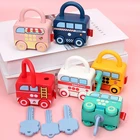 Разблокировочная игрушка Монтессори, детская деревянная доска сделай сам, сенсорные Обучающие Игрушки для маленьких мальчиков, доска для занятий базовыми навыками