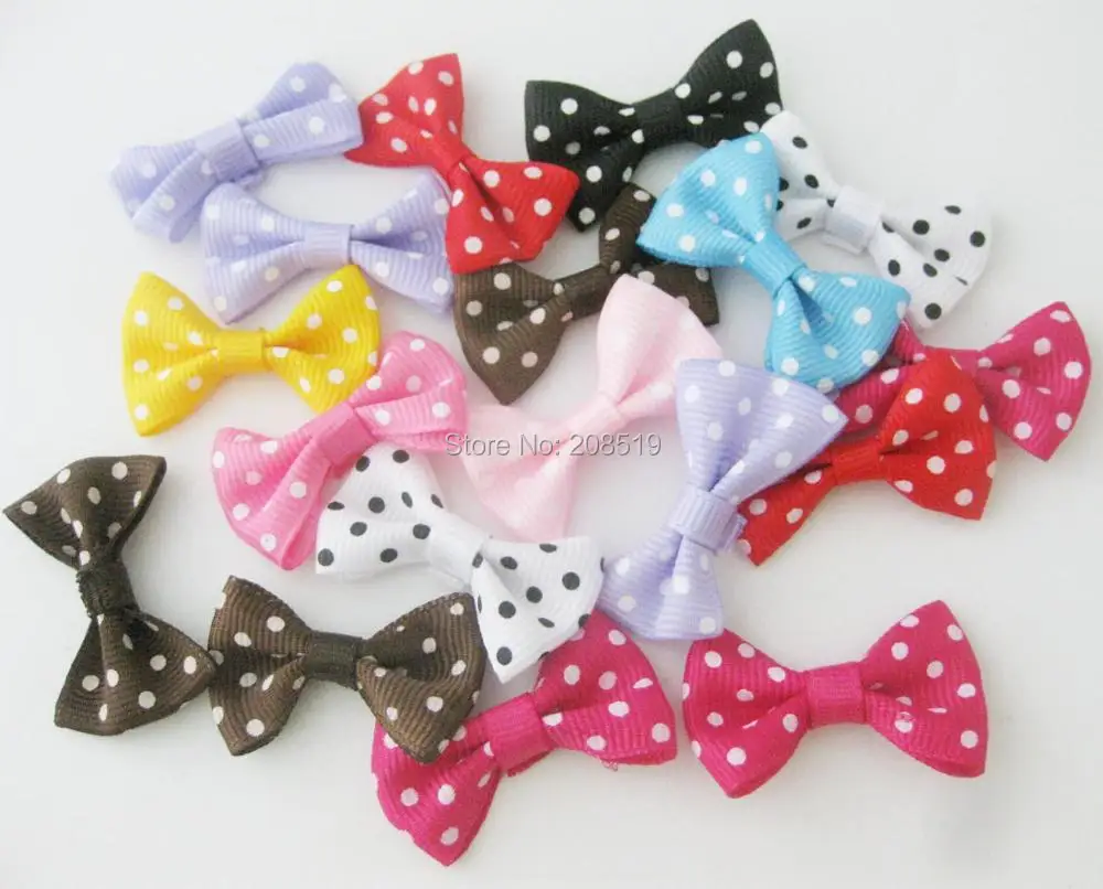 

FZNNSG принт "Горошек" Grosgrain лента банты для заколки 100 шт. детская одежда орнамент DIY Подарочная коробка Декор