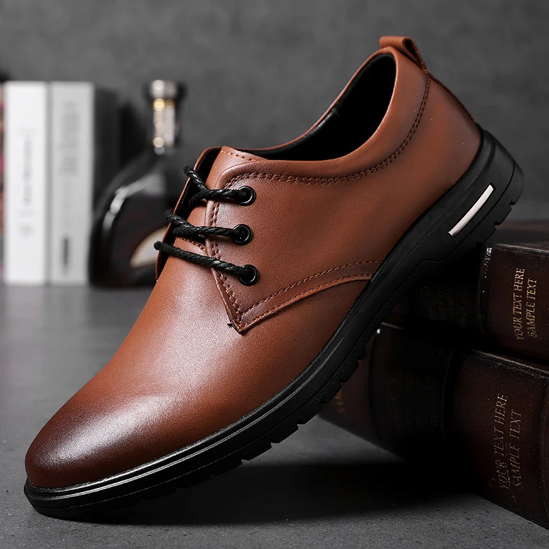 

Mens Causal Shoes Sapatos Casual Mens Shoes Hot Sale Black Leather Men Fashion Zapatos Casuales Para Hombre Men's Leisure