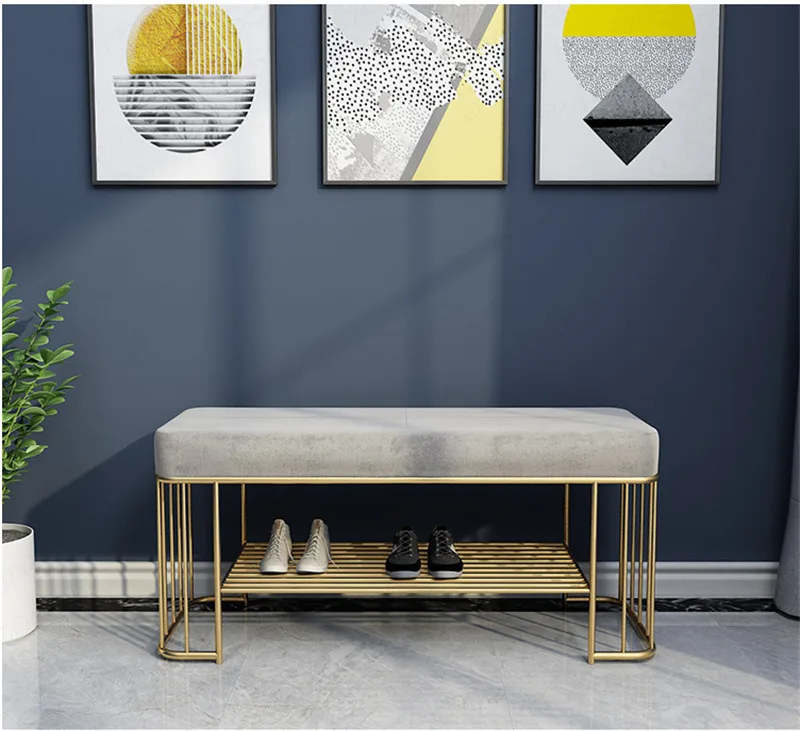 

Stable and durable Nordic light luxury shoe-changing stool space large and narrow 35cm door-to-door shoe-changing stool with