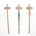 Классический деревянный шпиндель ручной вертушки Whorl Spin инструмент Ремесло 12,6 'длина