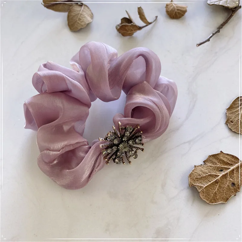 Резинка для волос из легкого сплава с жемчужинами в японском и южнокорейском