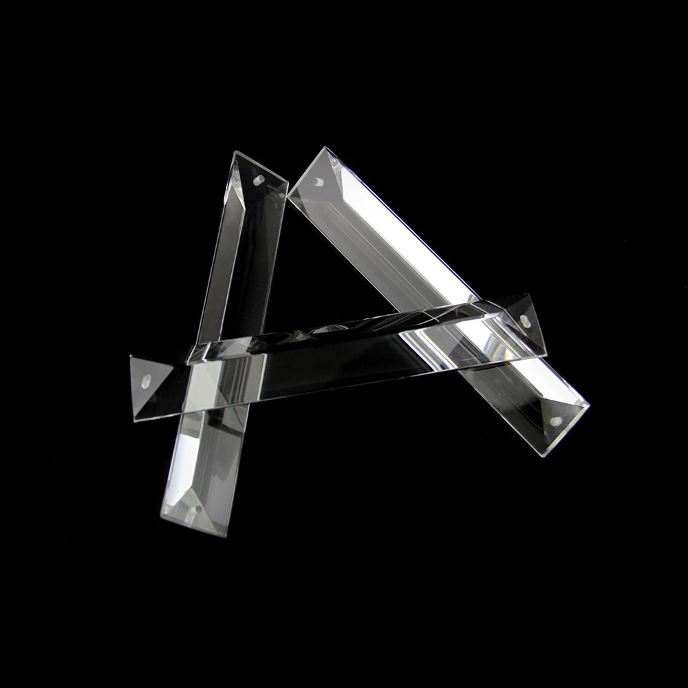 Большое количество обрезных треугольных кристаллов 1 отверстие/2 отверстия