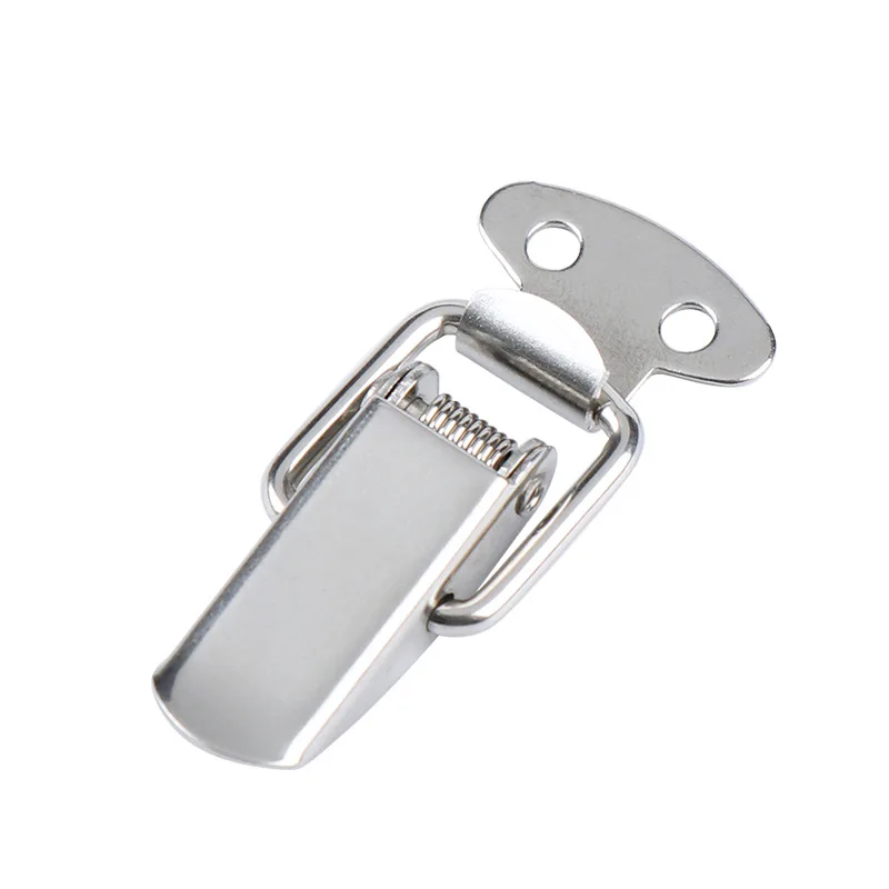 

10PC Cabinet Box Locks Spring Loaded Latch Catch Toggle 45*16mm Iron Hasps For Sliding Door Window Furniture Hardware
