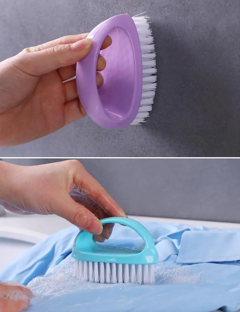 

Candy Color Soft Hair Laundry Brush Shoe Brush Household Cleaning Designed To Fit The Shape Of The Hand Household Merchandises