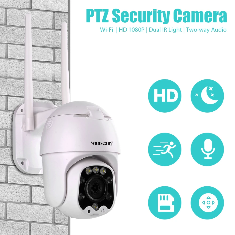 IP камера наружная водонепроницаемая 1080P Wi Fi 4 кратный зум 360 °|Камеры
