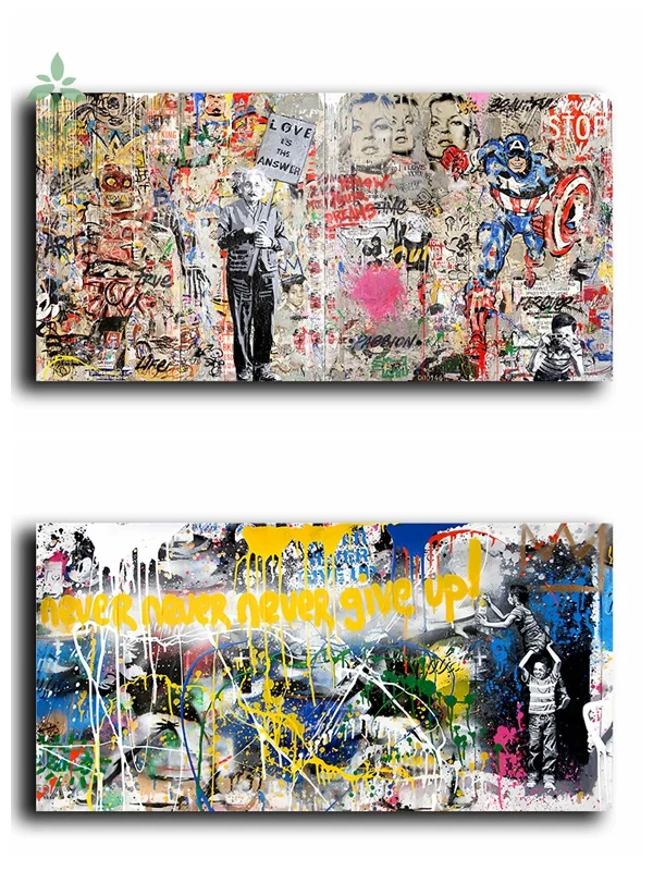 

Абстрактное искусство, уличное настенное искусство, холст, живопись, плакат и печать Quadro quadros, картины для гостиной, детской комнаты