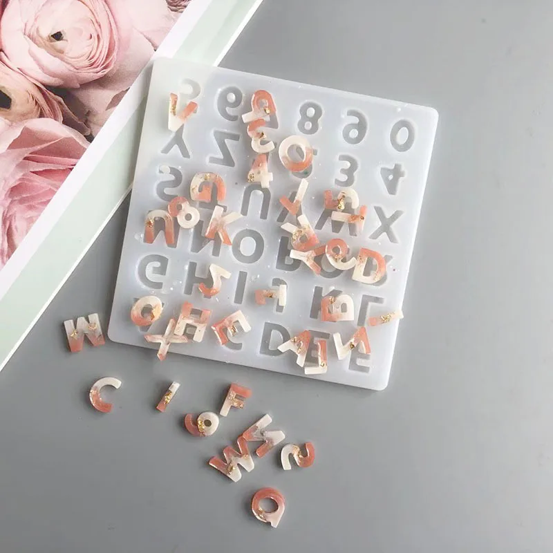 

Alphabet Resin Molds Kit Backward Letter Number Silicone Casting Resin Epoxy Molds For Keychain Making Pendant Jewelry DIY Tools