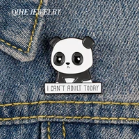 panda upset enamel pins cute friendly animal baby brooches badges women gifts lapel clothes backpack jewelry hat bag for friends