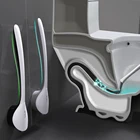 Силиконовая щетка из термопластичной резины, щетка для туалета, щетка для мытья туалета без мертвых углов, домашняя настенная креативная очистка ванной комнаты