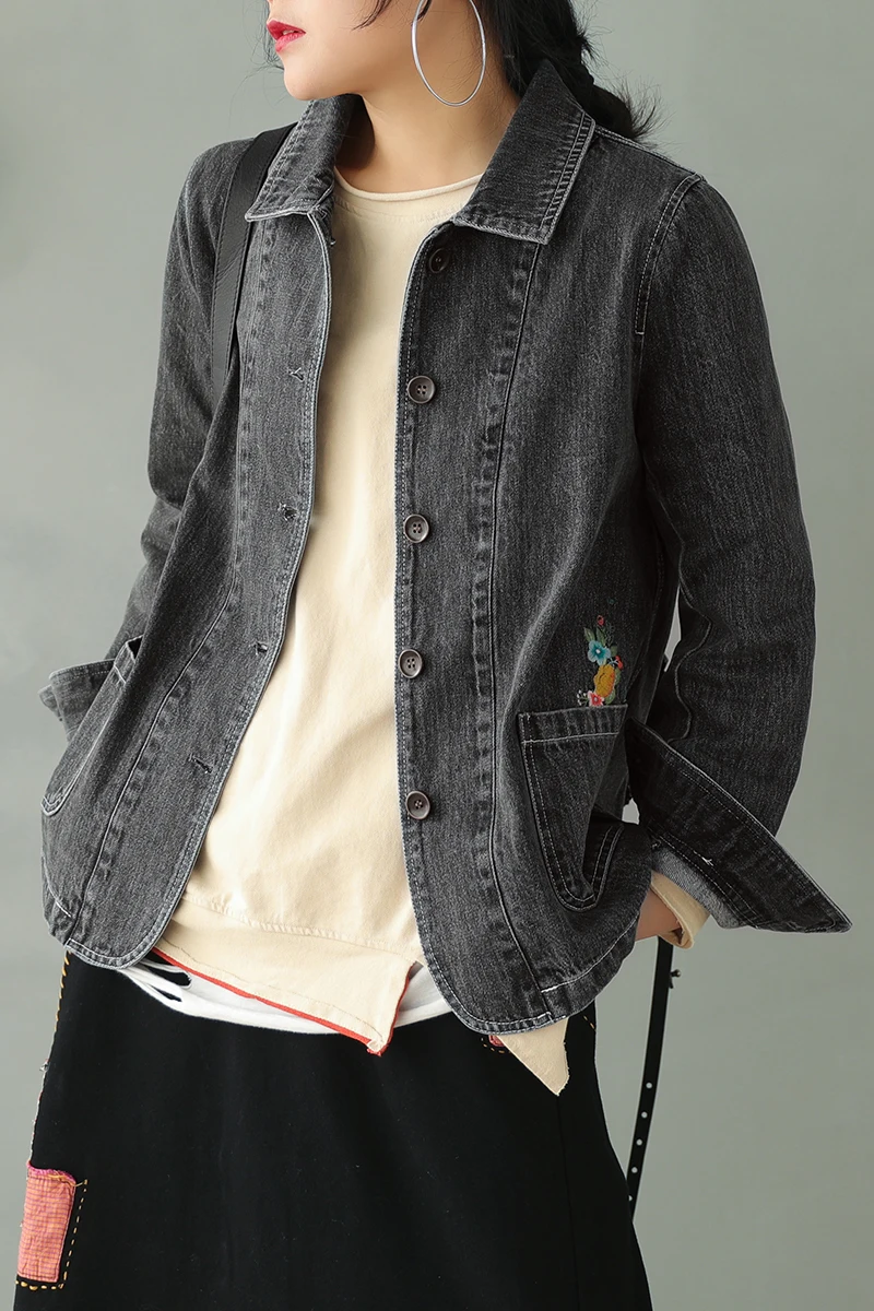 2020 весенне-осенние куртки модные женские свободные Универсальные джинсовые