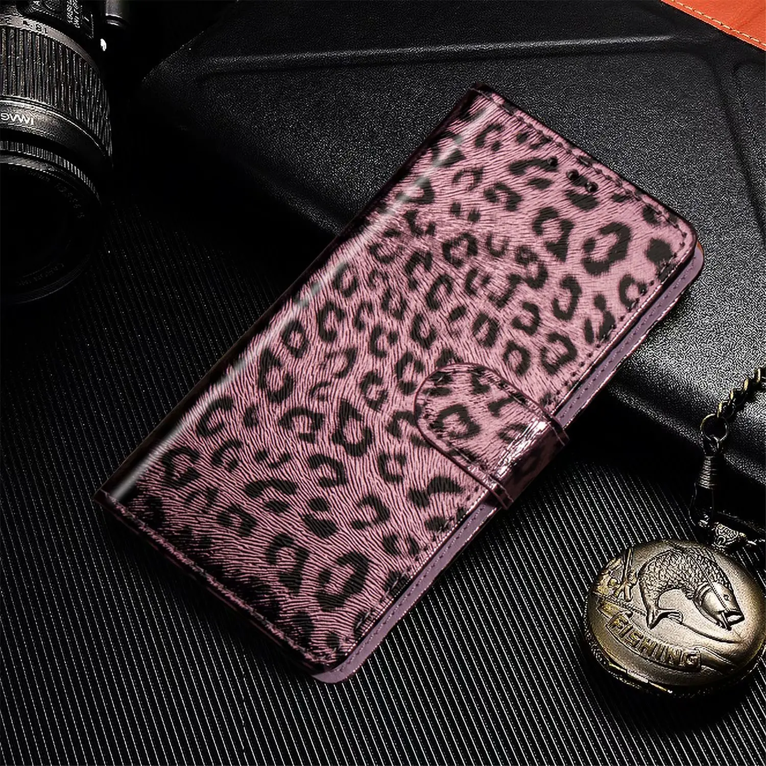 Кожаная с леопардовым принтом бумажник флип чехол для samsung Galaxy S8 10 Plus S10E Note 8 9