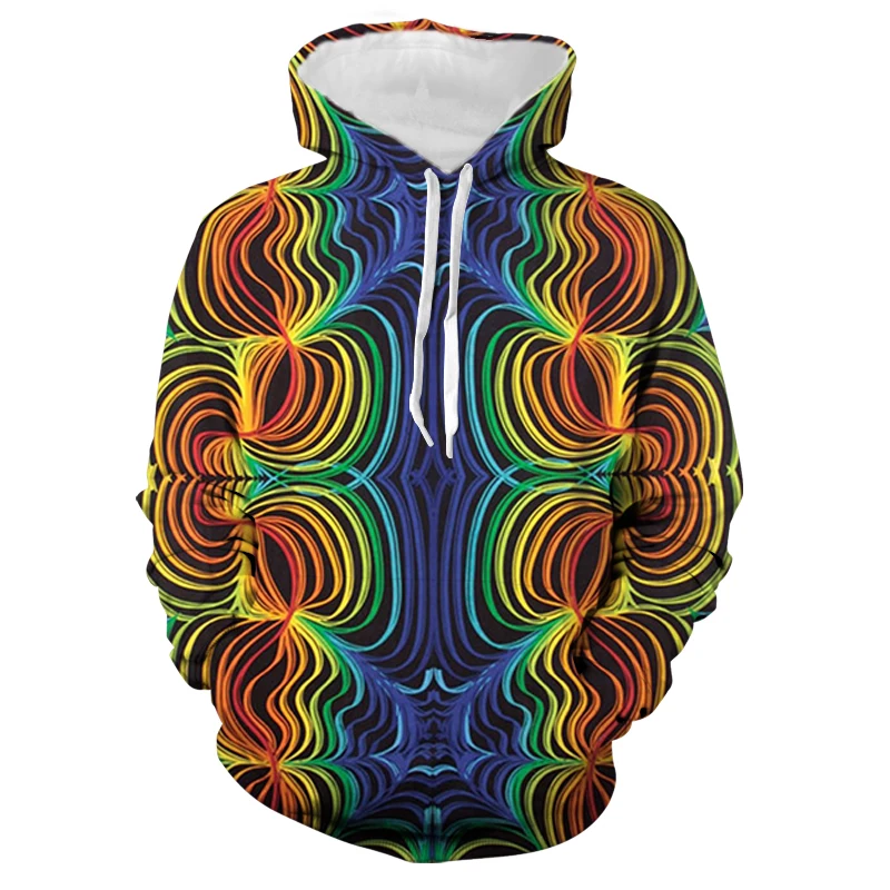 

2021 Fall New 3D Hoodie Men's Sweatshirt 3D Printing Abstract Colorful Hoodie Hip Hop Pullover