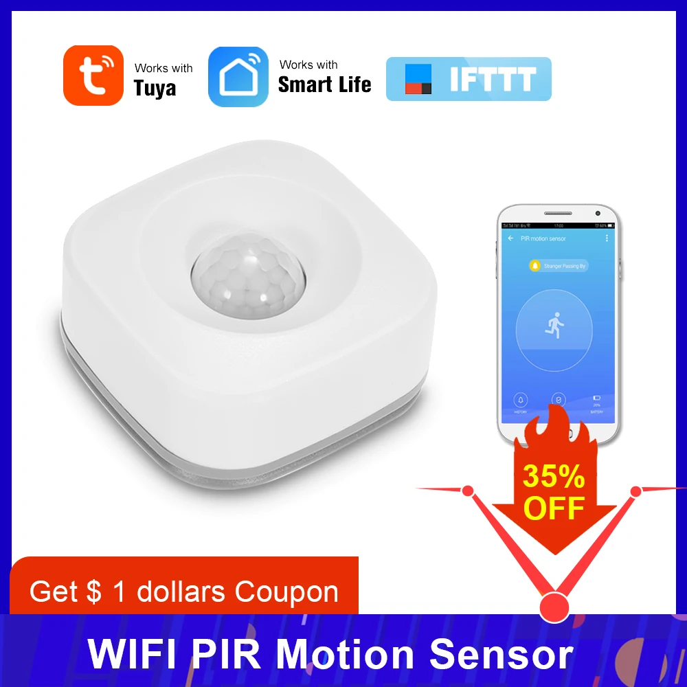 

Пассивный инфракрасный датчик движения, Wi-Fi, умный дом