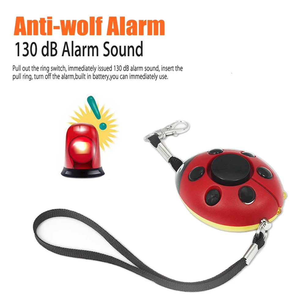Scream Loud Keychain Emergency Alarm Self Defense Alarm 130dB Beetle Girl Women Security Protect Alert Personal Safety Alarms