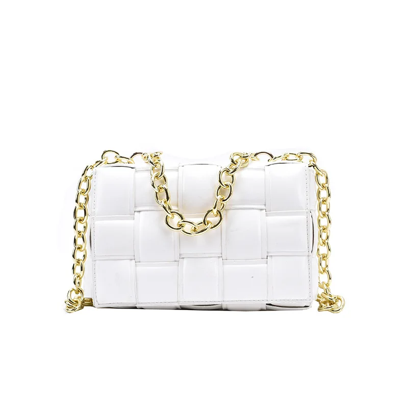 

Hand woven small square bag 2020 summer new fashion simple portable women's bag Korean versatile chain shoulder bag