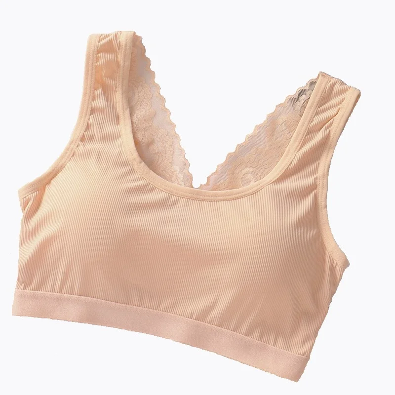 

Women Summer Lace Sports Bras Ice Silk Wrap Chest Tube Top With Chest Pad Vest Underwear Ladies Sleep Yoga Running Bralette H68