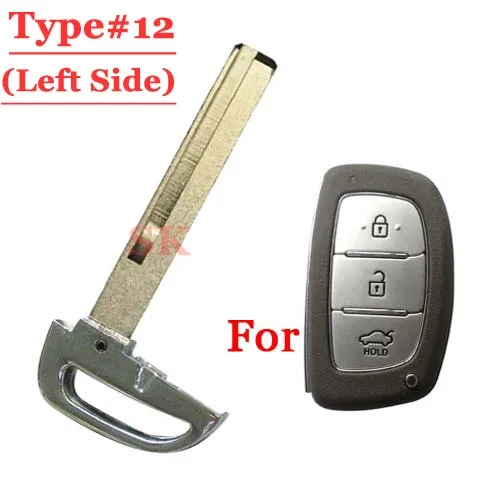 

XNRKEY (5 шт./лот) Тип #12 левая сторона аварийного ключа для смарт-карты Hyundai 3 кнопки дистанционная карта
