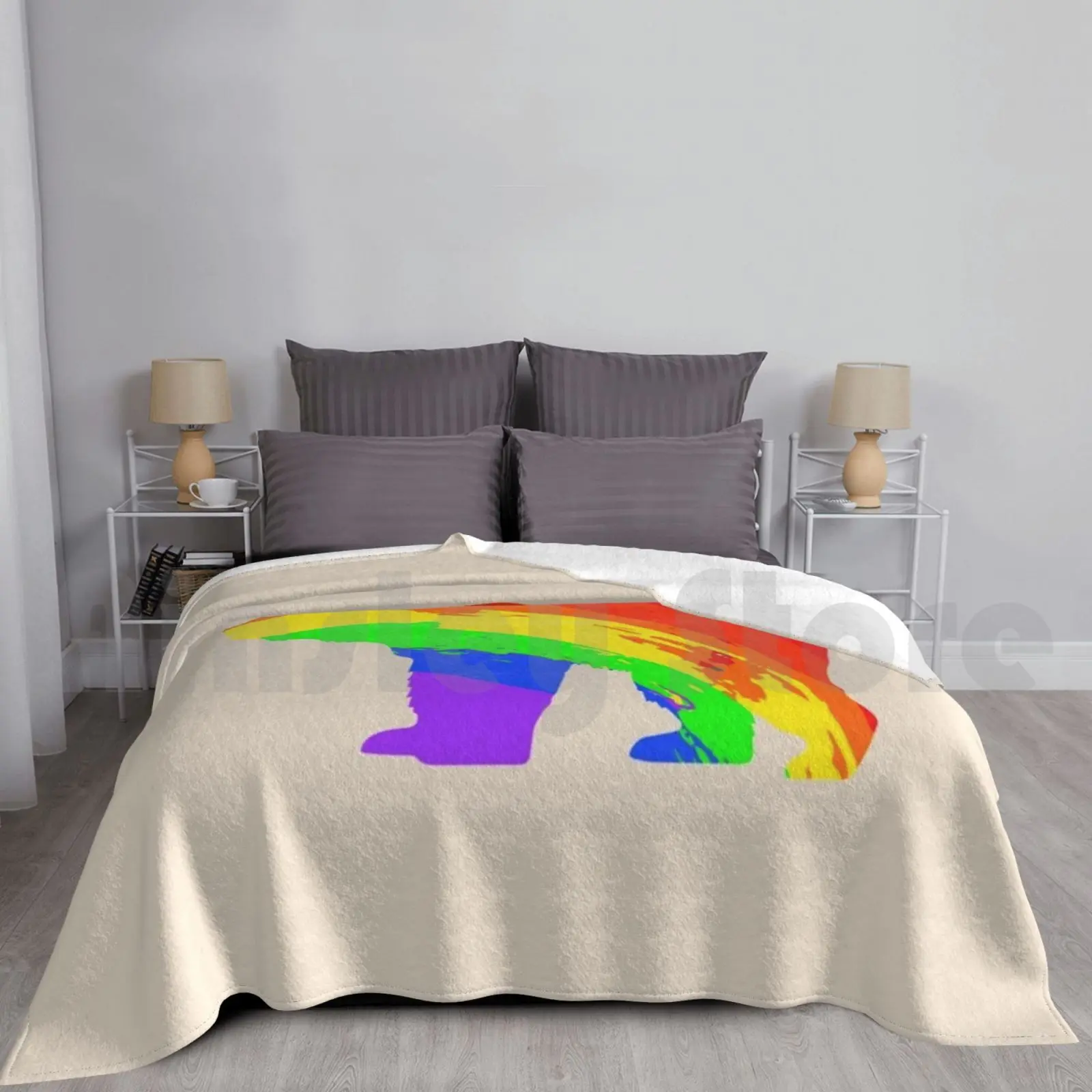 

Rainbow Bear Gift Idea Blanket Fashion Custom 1737 Rainbow Bear Pride Pride Rainbow Flag Idea