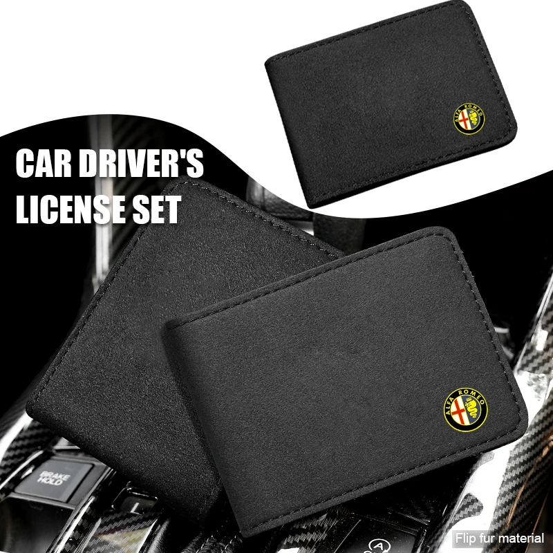 

1pcs Auto Driver License Cover PU Leather Car Driving Documents Case for Alfa Romeo 159 147 156 Spider GT Giulia Mito Giulietta